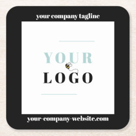 Bedrijfs Tagline en de Douane Grens van de Logo va Kartonnen Onderzetters