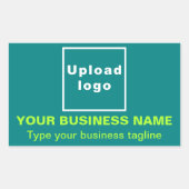 Bedrijfs Tagline op de Blauwgroen Groene Sticker v (Voorkant)