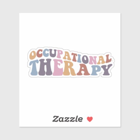 Bedrijfs Therapie Groovy tekst Sticker (Vel)
