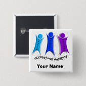 Bedrijfs Therapie Naam Buttonnen Vierkante Button 5,1 Cm (Voorkant /achterkant)