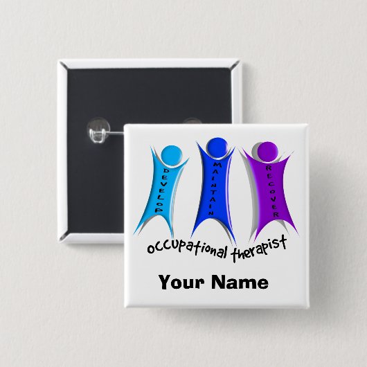 Bedrijfs Therapie Naam Buttonnen Vierkante Button 5,1 Cm (Voorkant /achterkant)