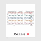 Bedrijfs therapieretro op het Afstudeerder van stu Sticker (Vel)