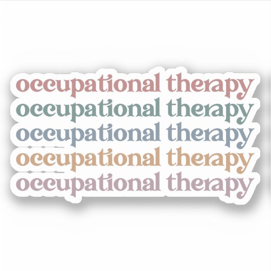 Bedrijfs therapieretro op het Afstudeerder van stu Sticker (Voorkant)