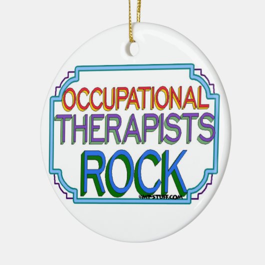 Bedrijfs Therapisten Rock Keramisch Ornament (Links)