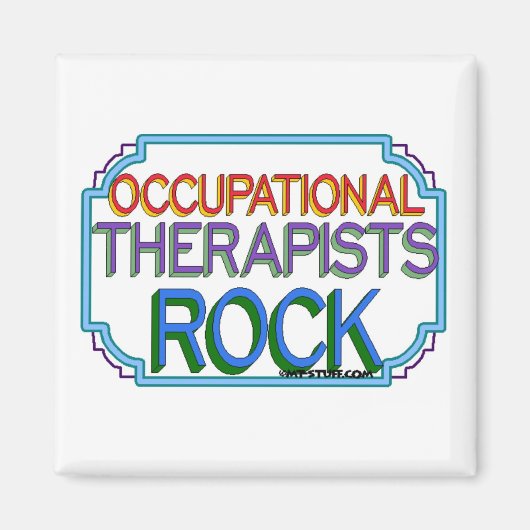 Bedrijfs Therapisten Rock Magneet (Voorkant)