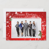 Bedrijfs Tropische kerstfoto Feestdagenkaart (Voorkant)