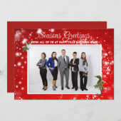 Bedrijfs Tropische kerstfoto Feestdagenkaart (Voorkant / Achterkant)