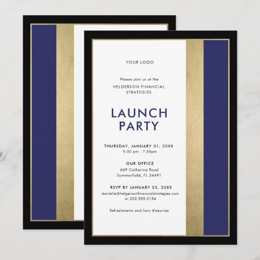 Bedrijfs Uitnodiging (Voorkant / Achterkant)