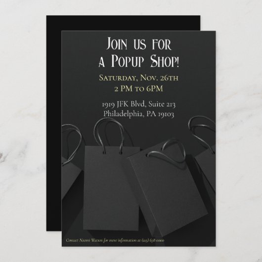 Bedrijfs Uitnodiging van het Netwerk (Voorkant / Achterkant)