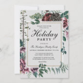 Bedrijfs Vakantie Partij bijtende Floral Botanisch Kaart (Voorkant)