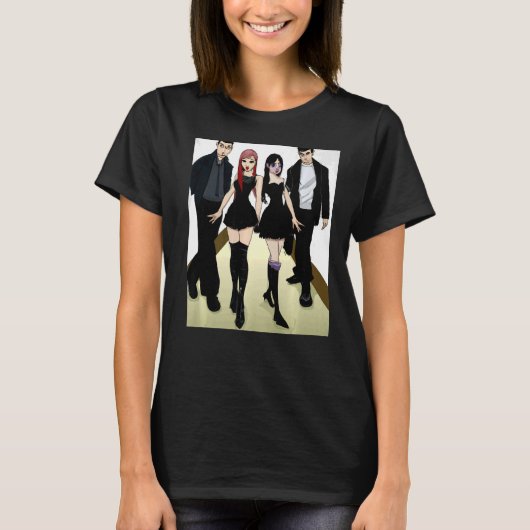 Bedrijfs van de Gothic van de Gothic Clique Friend T-shirt (Voorkant)