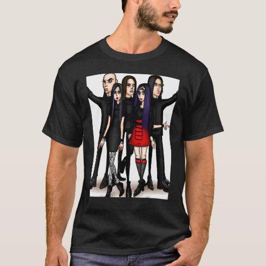 Bedrijfs van de Gothic van de Gothic Clique Friend T-shirt (Voorkant)