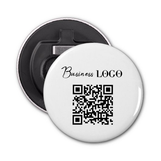 Bedrijfs van de Logo de Promotie QR Code Button Flesopener (Voorkant)