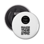 Bedrijfs van de Logo de Promotie QR Code Button Flesopener (Voorkant)