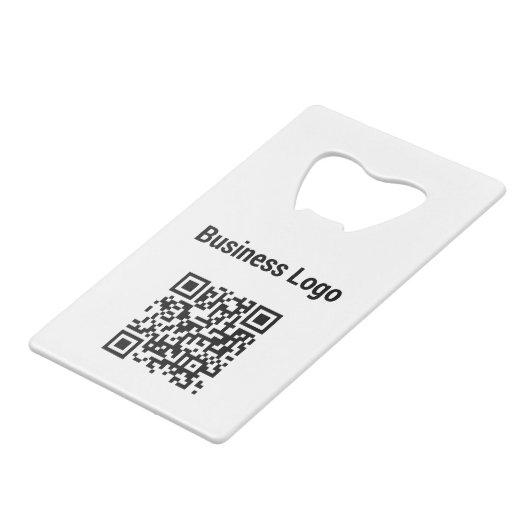 Bedrijfs van de Logo de Promotie QR Code Creditkaart Flessenopener (Achterkant Gekanteld)