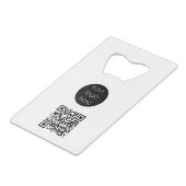Bedrijfs van de Logo de Promotie QR Code Creditkaart Flessenopener (Achterkant Gekanteld)