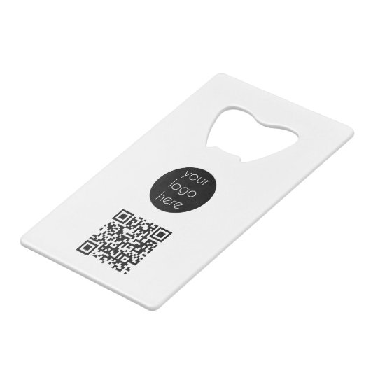 Bedrijfs van de Logo de Promotie QR Code Creditkaart Flessenopener (Achterkant Gekanteld)