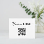 Bedrijfs van de Logo de Promotie QR Code Feestdagenkaart (Staand voorkant)