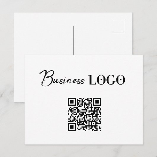 Bedrijfs van de Logo de Promotie QR Code Feestdagenkaart (Voorkant / Achterkant)