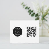 Bedrijfs van de Logo de Promotie QR Code Feestdagenkaart (Staand voorkant)