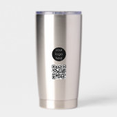 Bedrijfs van de Logo de Promotie QR Code Geïsoleerde Drinkbeker (Achterkant)