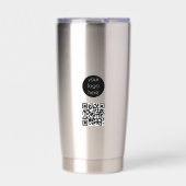 Bedrijfs van de Logo de Promotie QR Code Geïsoleerde Drinkbeker (Voorkant)