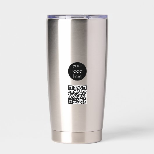 Bedrijfs van de Logo de Promotie QR Code Geïsoleerde Drinkbeker (Voorkant)