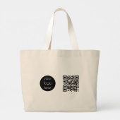 Bedrijfs van de Logo de Promotie QR Code Grote Tote Bag (Achterkant)