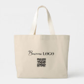Bedrijfs van de Logo de Promotie QR Code Grote Tote Bag (Achterkant)