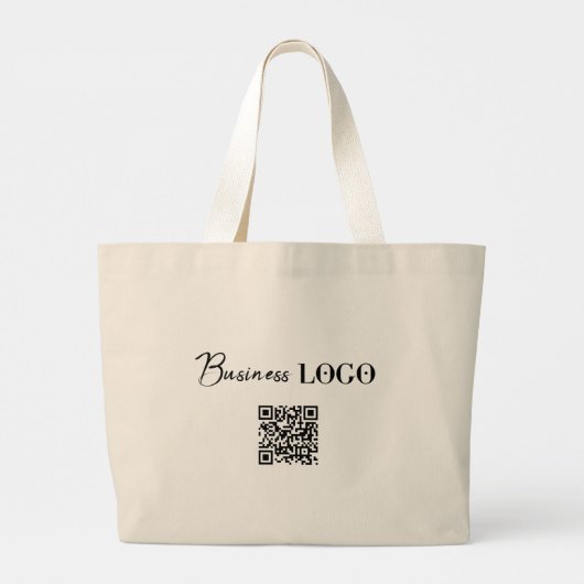 Bedrijfs van de Logo de Promotie QR Code Grote Tote Bag (Achterkant)