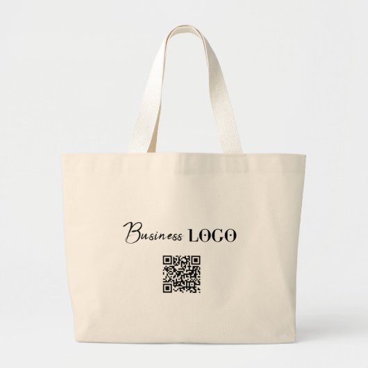 Bedrijfs van de Logo de Promotie QR Code Grote Tote Bag (Voorkant)