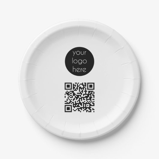 Bedrijfs van de Logo de Promotie QR Code Papieren Bordje (Voorkant)
