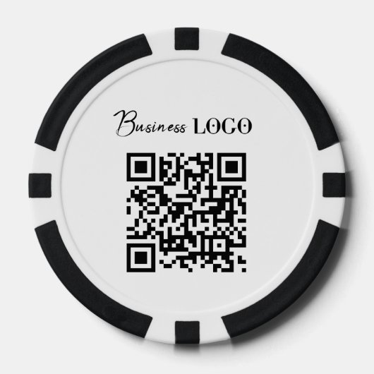 Bedrijfs van de Logo de Promotie QR Code Poker Chips (Voorkant)