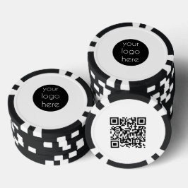 Bedrijfs van de Logo de Promotie QR Code Poker Chips
