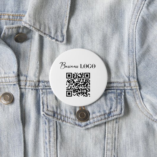 Bedrijfs van de Logo de Promotie QR Code Ronde Button 7,6 Cm (In situ)