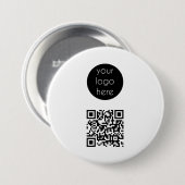 Bedrijfs van de Logo de Promotie QR Code Ronde Button 7,6 Cm (Voorkant /achterkant)