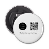 Bedrijfs van de Logo Promotietekst QR van de Code Button Flesopener (Voorkant)