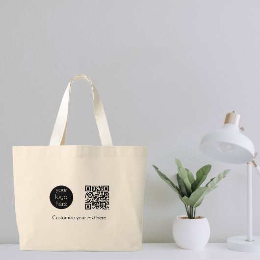 Bedrijfs van de Logo Promotietekst QR van de Code Grote Tote Bag