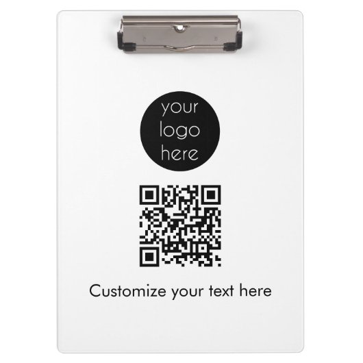 Bedrijfs van de Logo Promotietekst QR van de Code Klembord (Voorkant)
