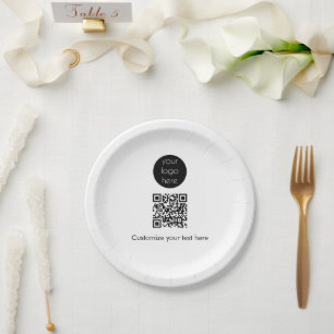 Bedrijfs van de Logo Promotietekst QR van de Code Papieren Bordje