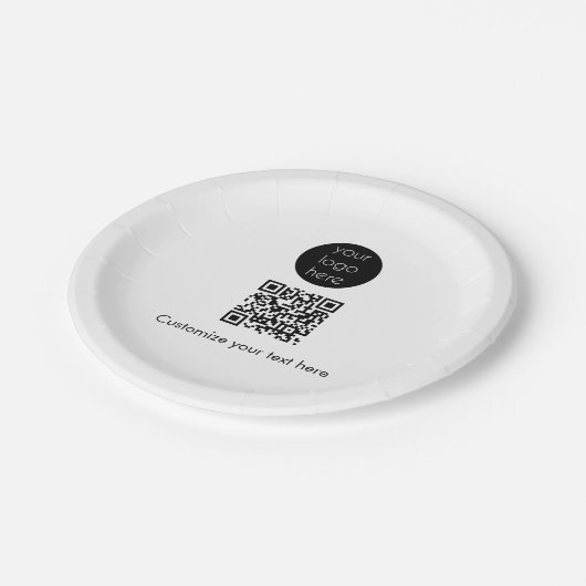 Bedrijfs van de Logo Promotietekst QR van de Code Papieren Bordje (Gekanteld)
