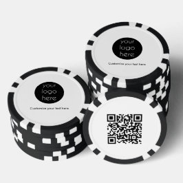 Bedrijfs van de Logo Promotietekst QR van de Code Poker Chips
