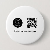 Bedrijfs van de Logo Promotietekst QR van de Code Ronde Button 7,6 Cm (Voorkant)
