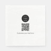 Bedrijfs van de Logo Promotietekst QR van de Code Servet (Voorkant)