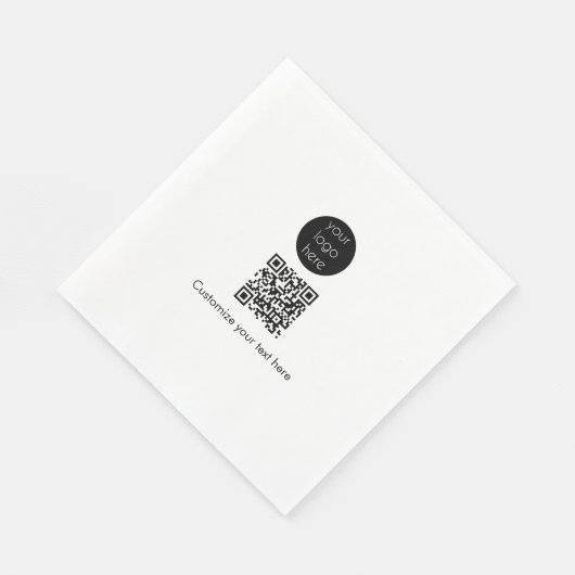 Bedrijfs van de Logo Promotietekst QR van de Code Servet (Hoek)