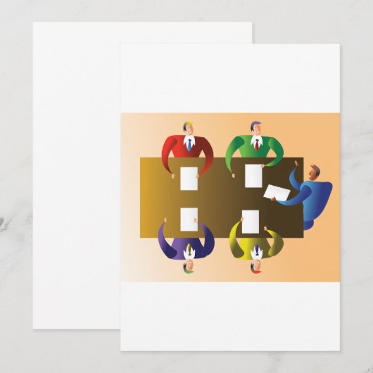 Bedrijfs Vergadering Kaart (Voorkant / Achterkant)