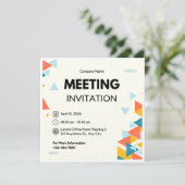 Bedrijfs Vergadering Kaart (Staand voorkant)