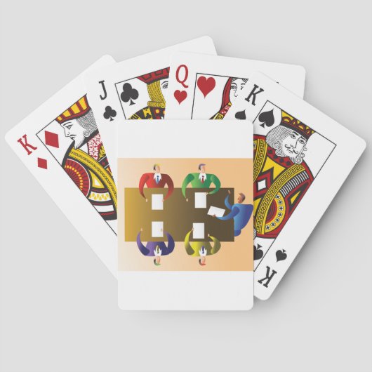 Bedrijfs Vergadering Pokerkaarten (Achterkant)