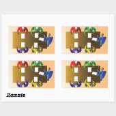 Bedrijfs Vergadering Rechthoekige Sticker (Vel)