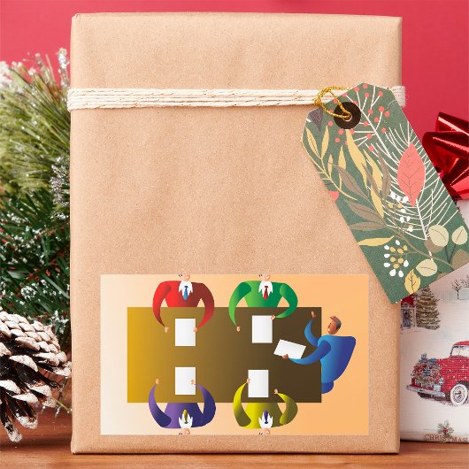 Bedrijfs Vergadering Rechthoekige Sticker